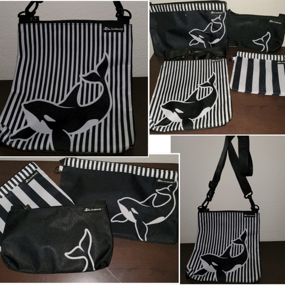 seaworld Handbags - 4pc seaworld travel bag set (NEW)